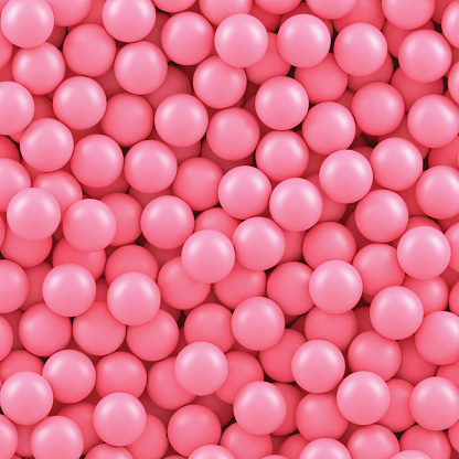 Background of many pink candy balls