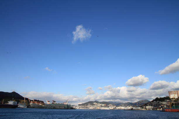 Nagasaki bay in Nagasaki, Japan
