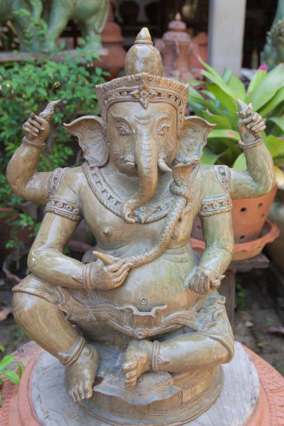 istock Ganesha baked clay statue in thai temple 657837704