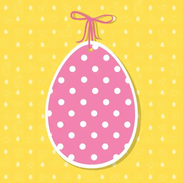 Vector illustration of Easter paper decoration in the form of egg. Easter egg and seaml