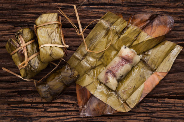 istock Khao Tom Mat Thai dessert Sticky Rice, Banana, Black Beans 657840746
