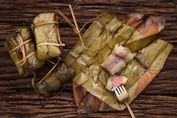 istock Khao Tom Mat Thai dessert Sticky Rice, Banana, Black Beans 657840950
