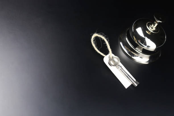 istock bell and the key at the reception in the hotel 657847856