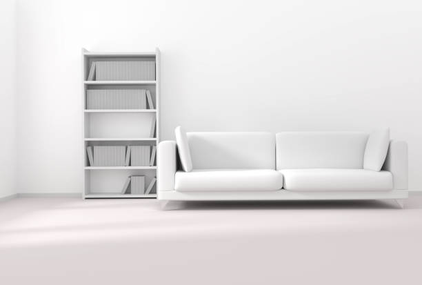 istock white room with a sofa. Living room interior. 3D rebder. 657850790