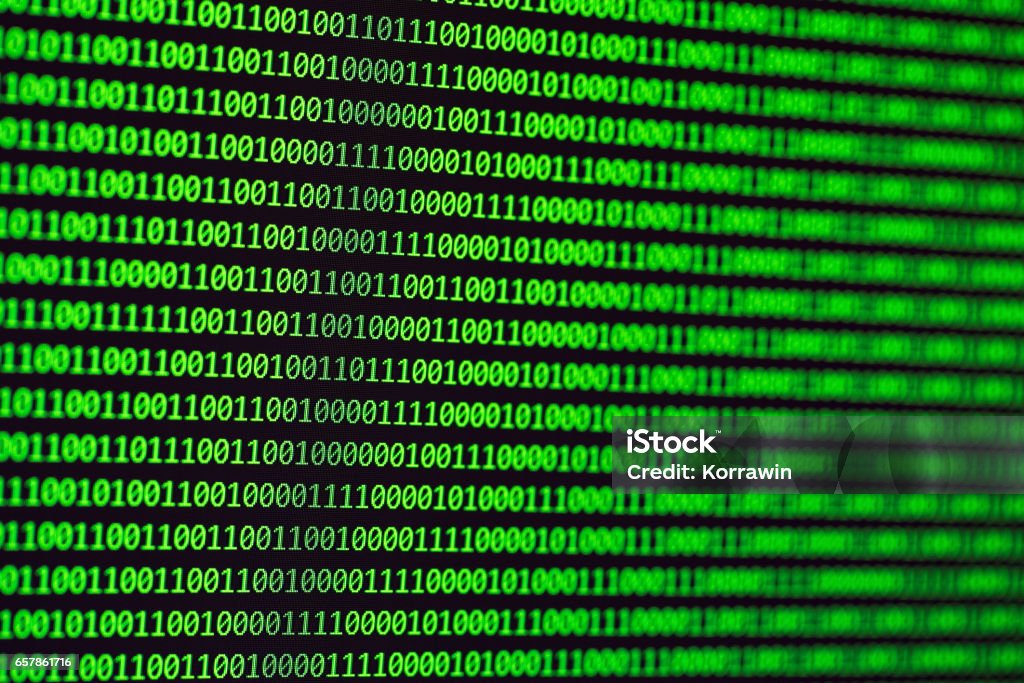Binary Hackergreen Hacker Concept Computer Binary Codesgreen Text On Black Background ...