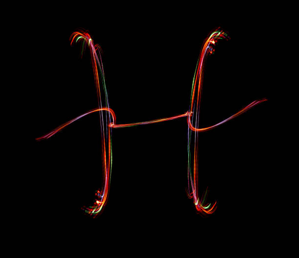 istock Zodiac sign from led light on black background. 657869280