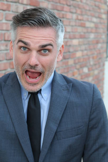istock Funny businessman in disbelief isolated 657877700