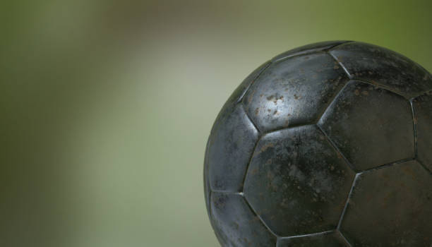 istock Gold soccer ball on various material and background, 3d rendering 657877880