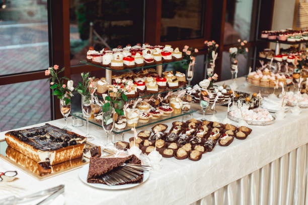istock eclairs, traditional french dessert. white table 657878638