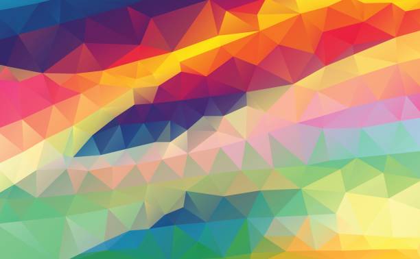 istock Background with abstract pattern made of colorful geometric shapes 657894972