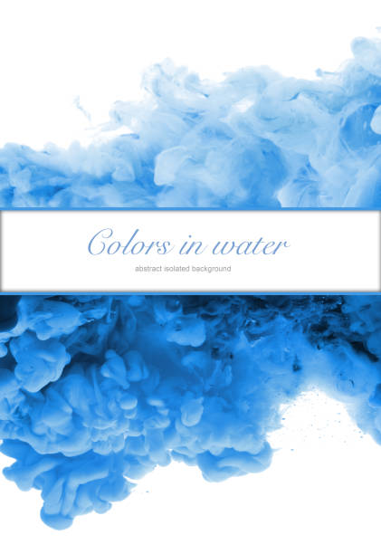 istock Acrylic colors and ink in water. Abstract frame background. Isolated on white. 657908438