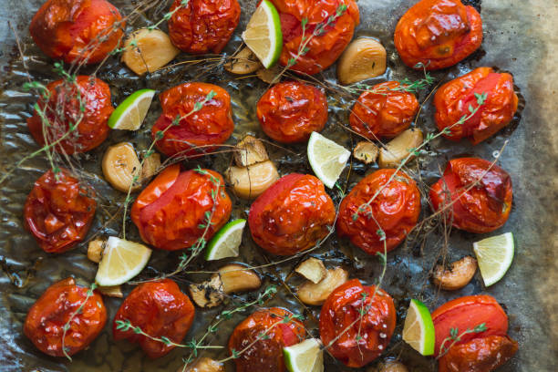 istock Baked tomatoes with thyme and garlic 657911506