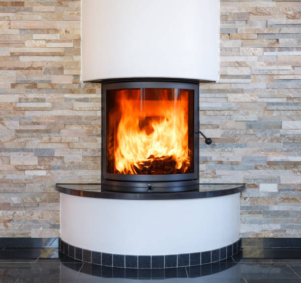 istock An interior shot of a modern marble fireplace 657914524