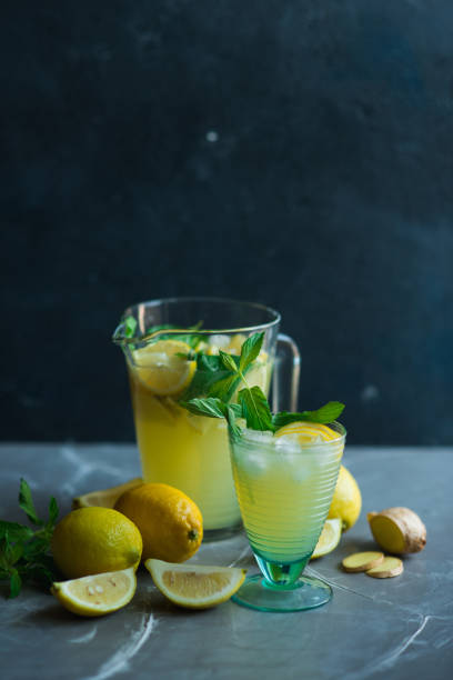 Lemonade with lemons and mint