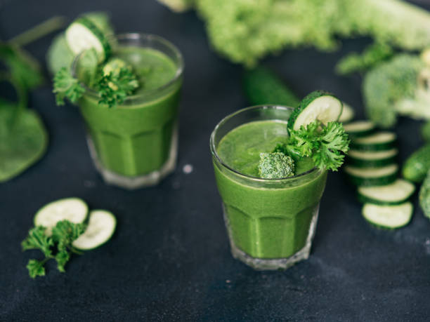 istock Healthy green smoothie with spinach 657925592
