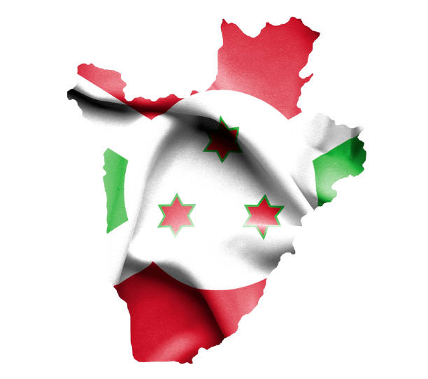 Burundi Topographic Map 3d realistic map Color 3d illustration\nSource Map Data: tangrams.github.io/heightmapper/,\nSoftware Cinema 4d