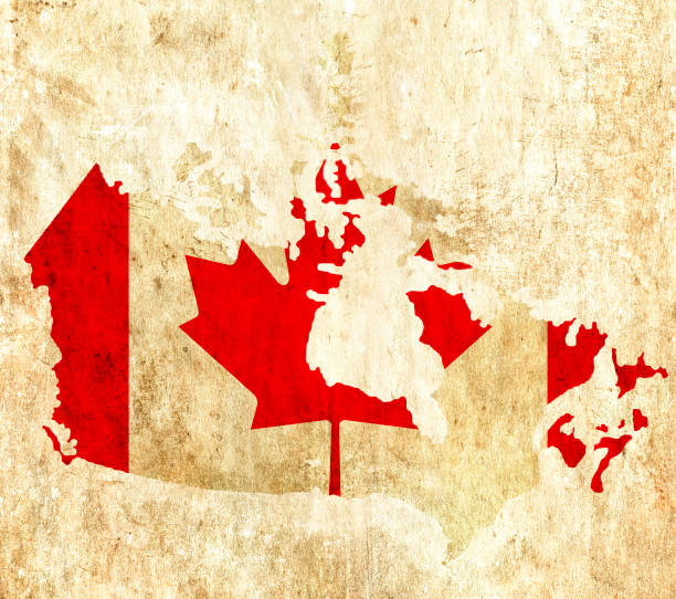 istock Vintage paper map of Canada 657942004