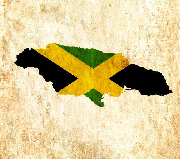 istock Vintage paper map of Jamaica 657942142