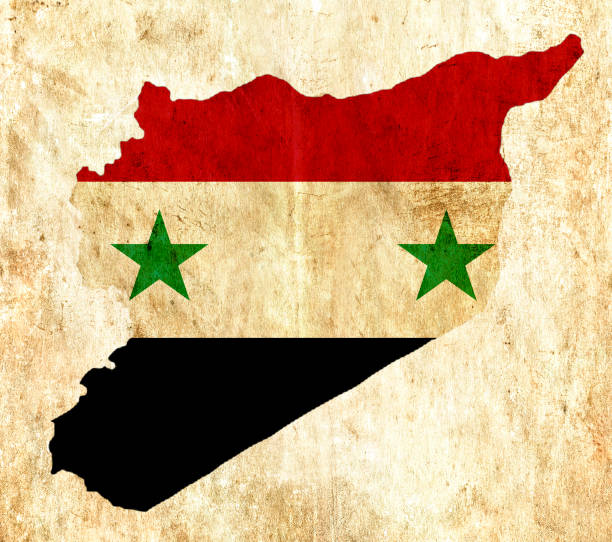 istock Vintage paper map of Syria 657942352