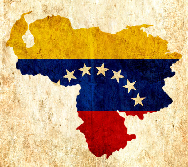 istock Vintage paper map of Venezuela 657942396