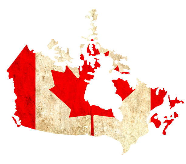 istock Vintage paper map of Canada 657942502