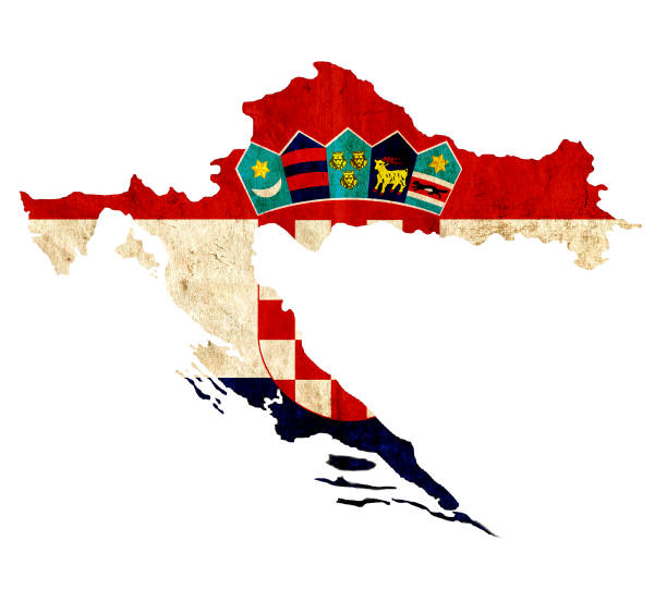istock Vintage paper map of Croatia 657942544
