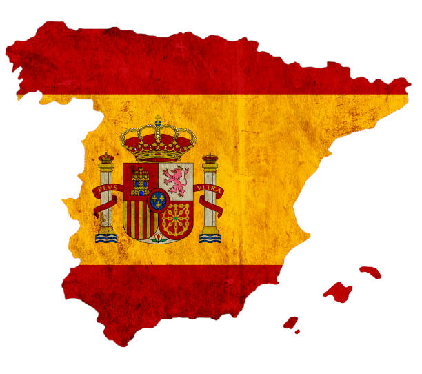 istock Vintage paper map of Spain 657942834