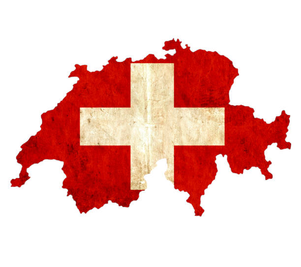 istock Vintage paper map of Switzerland 657942858