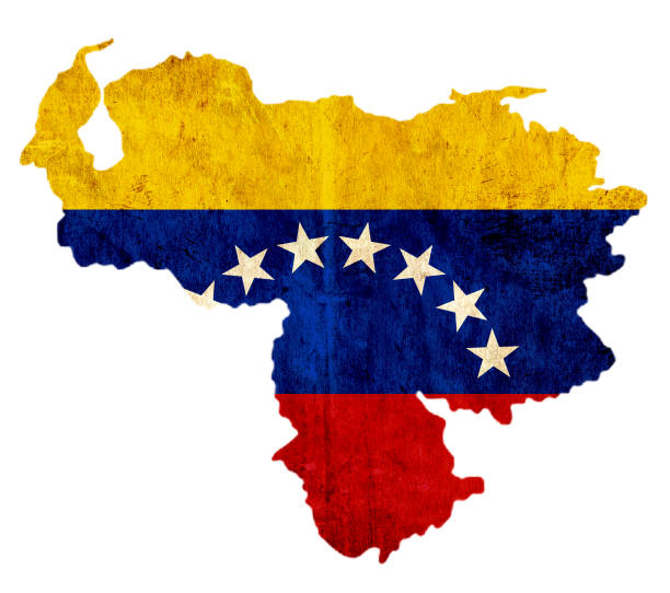 istock Vintage paper map of Venezuela 657942898