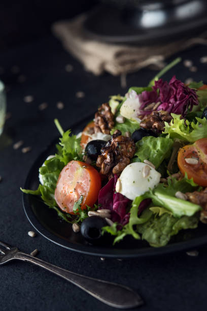 istock Diet and healthy mediterranean salad 657964914