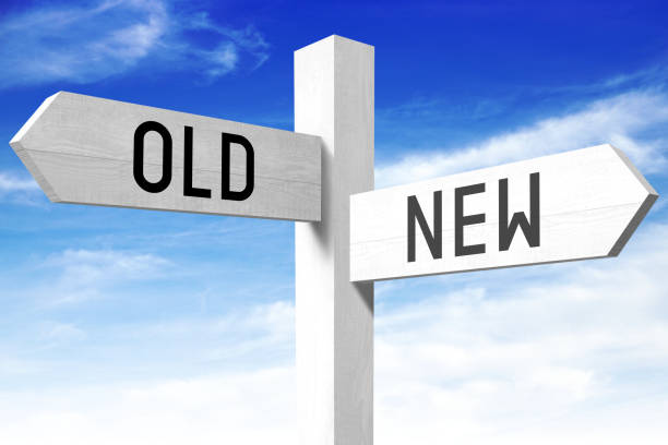 istock New, old - wooden signpost 657965598