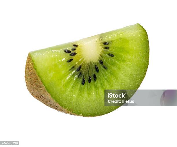 Kiwi Isolated On White Stock Photo - Download Image Now - Beauty In Nature, Clipping Path, Close-up