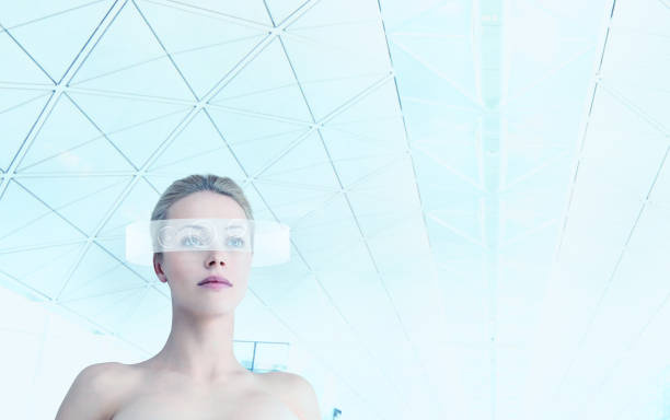 istock Futuristic woman portrait 657988122