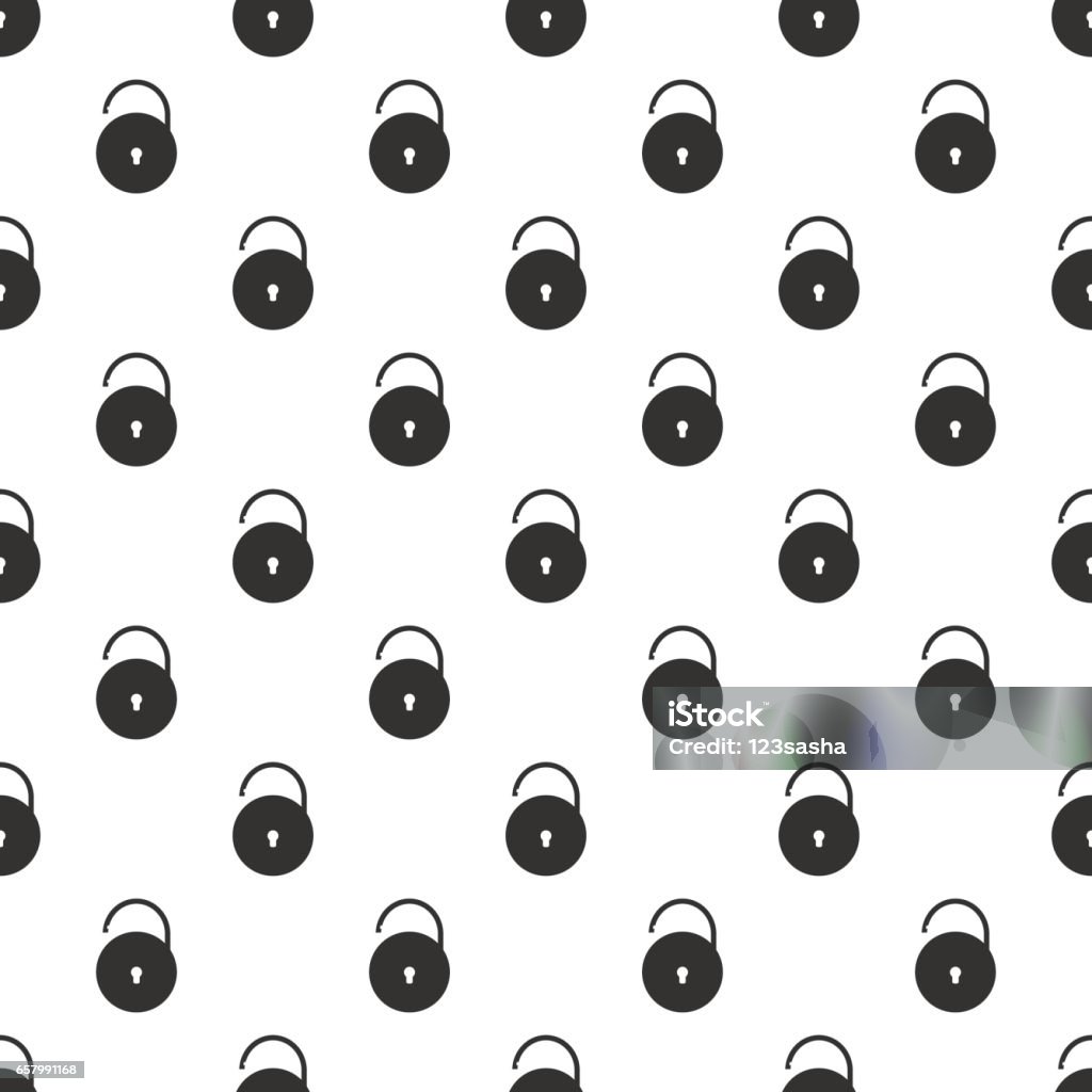 Lock Pattern Design Easy Lock Seamless Pattern Stock Illustration - Download Image Now ...