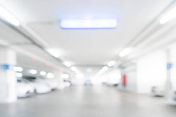 istock Abstract blur car parking at shopping store 658015214