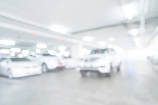 istock Abstract blur car parking at shopping store 658015232