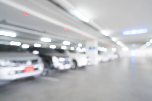 istock Abstract blur car parking at shopping store 658015246