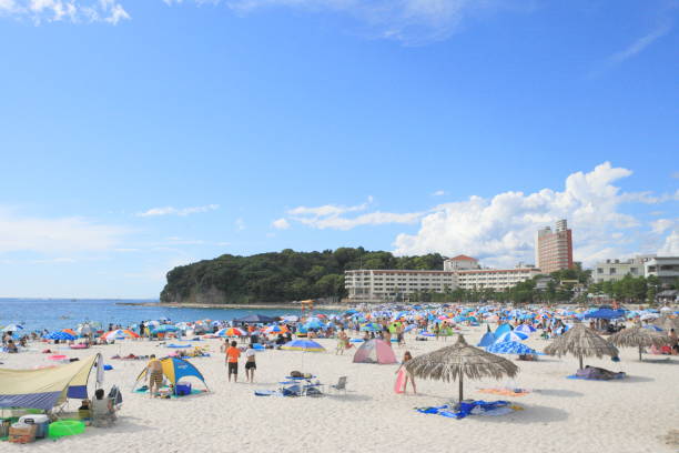 Shirahama Beach in mid Summer stock photo
