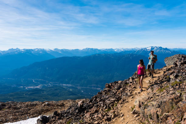 istock Couple on a stunning hike in the mountains 658020258
