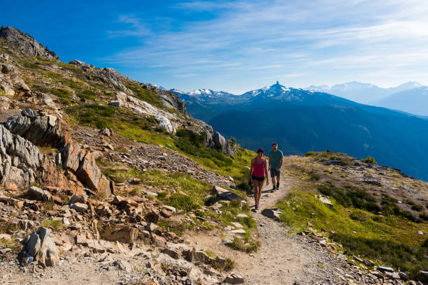 istock Couple on a stunning hike in the mountains 658020414