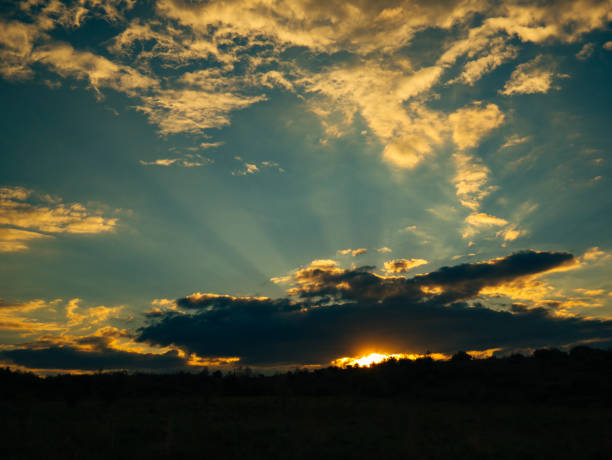 istock Sunset in the sky. Sunset sky in the clouds 658020466