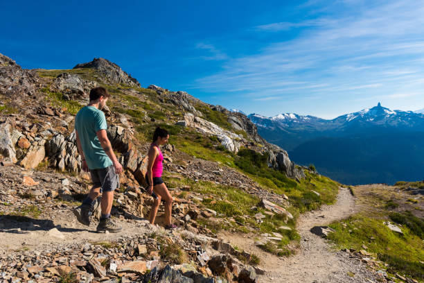istock Couple on a stunning hike in the mountains 658020490