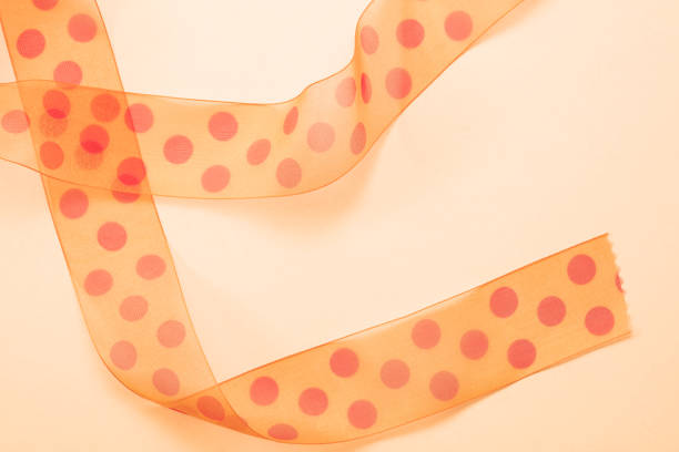 Orange ribbon isolated on white