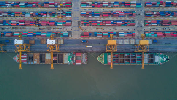istock container ship in import export and business logistic by crane 658023878