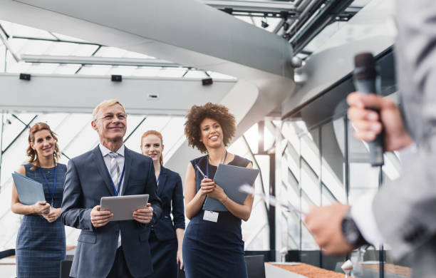 istock Business People on a Conference Event Asking Questions 658057800