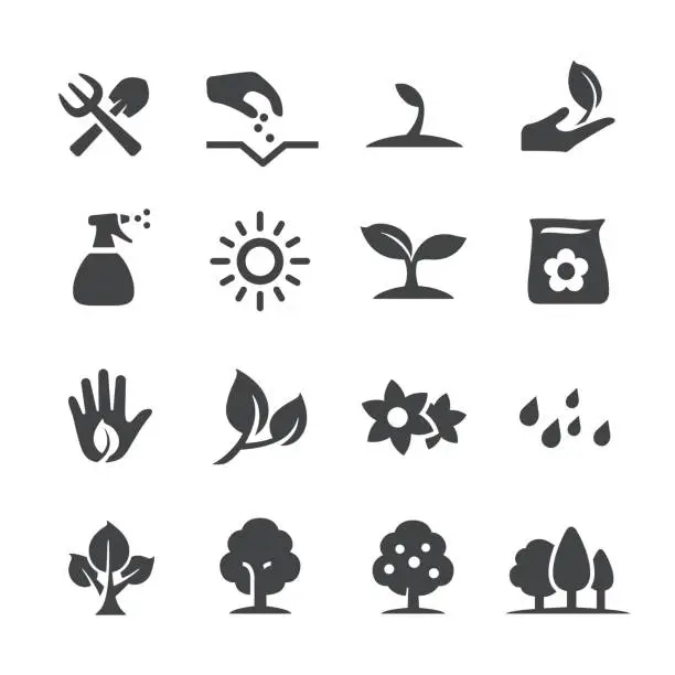 Vector illustration of Growing Icons - Acme Series