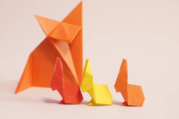 istock Paper fox origami isolated 658059076