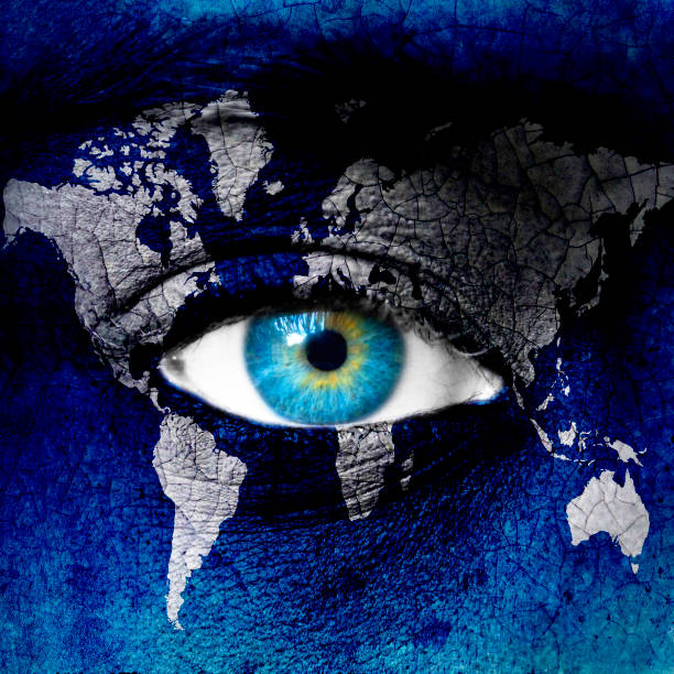 istock Planet earth and blue human eye 658063810