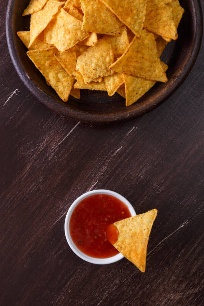 istock Nachos chips. Delicious salty tortilla snack. 658088914