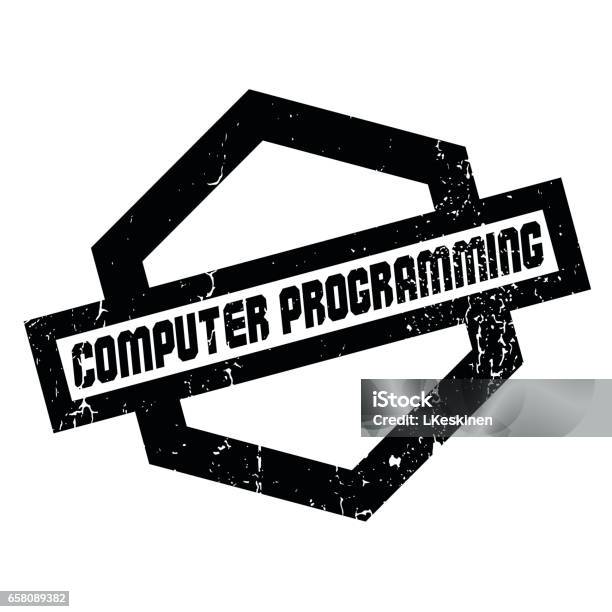 Computer Work Stamp Computer Programming Rubber Stamp Stock Illustration - Download Image ...